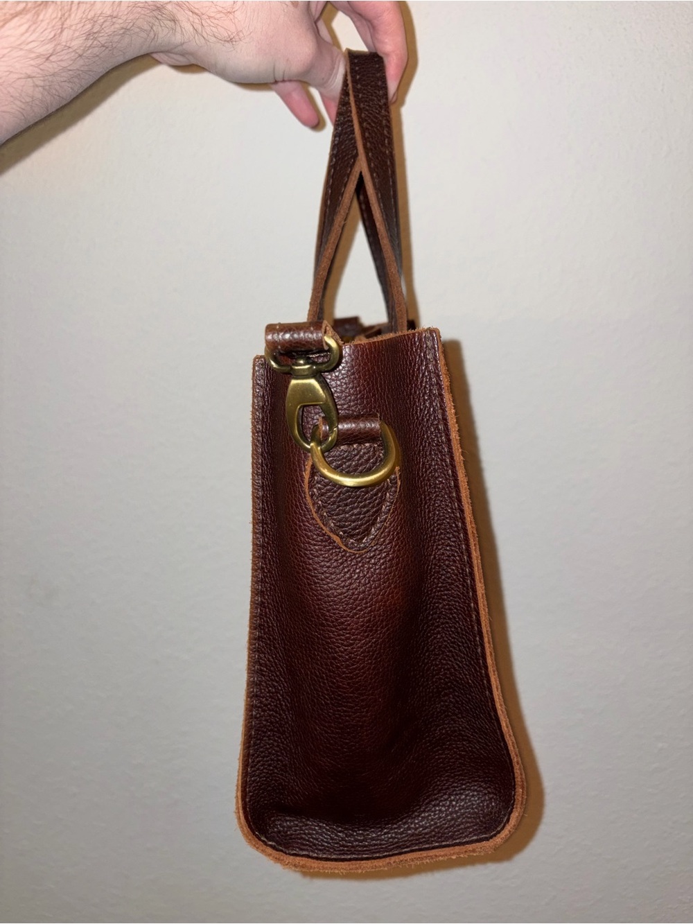 PORTLAND LEATHER Brown Leather Tote - Picture 2 of 5